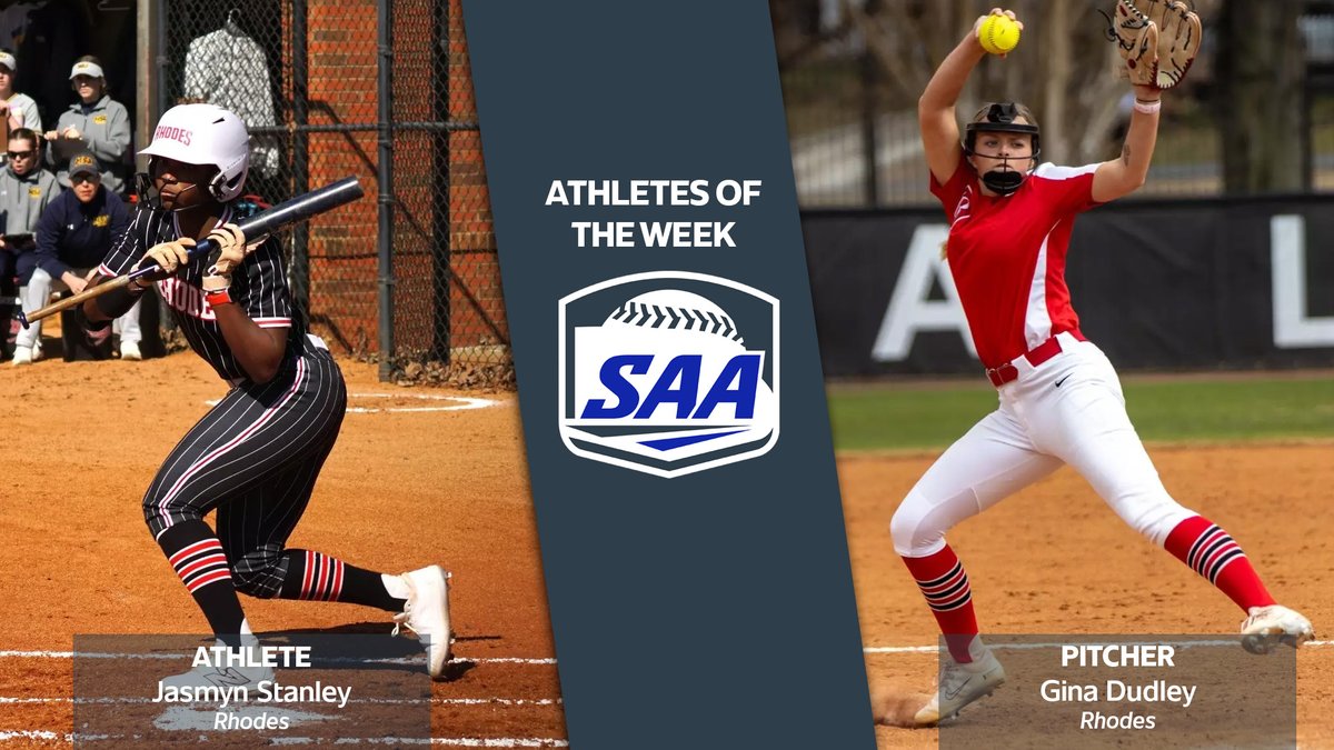 SAA Softball Report – April 7, 2025
Athlete of the Week: Jasmyn Stanley, Rhodes
Pitcher of the Week: Gina Dudley, Rhodes

🔗 ow.ly/KuWT50VvSMR