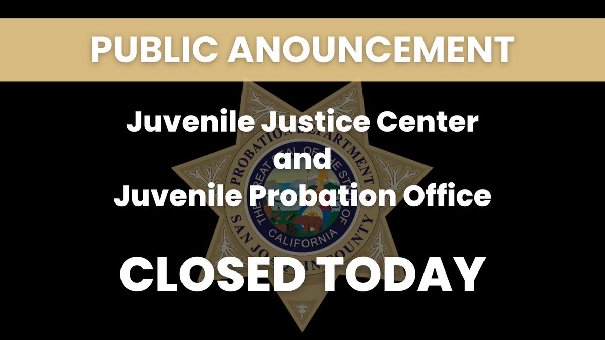 Our Juvenile Justice Center &amp; Juvenile Probation Offices are currently experiencing an outage to our systems, including phone lines. If you need to check in, please report to Adult Probation located at 24 S. Hunter Street. If you need to speak to someone call (209)468-4100.