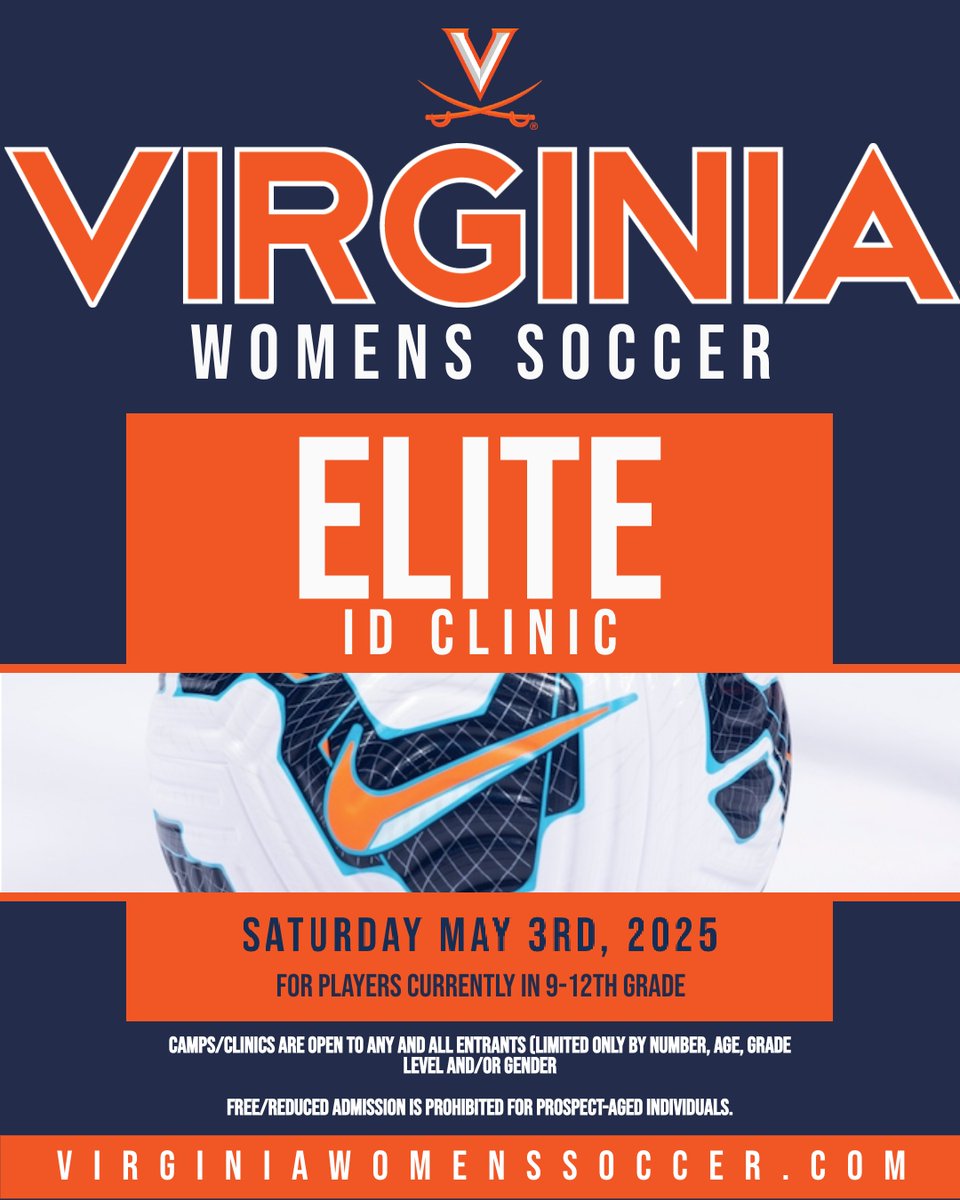 🚨Second Chance to get on grounds @ UVA and play this Spring for our coaches. 

Don't miss your opportunity at an exclusive, in-depth look at what it takes to play at the highest level of women's collegiate soccer! 

virginiawomenssoccer.com for more details.

#GoHoos⚔️ #ALLIN 🔥