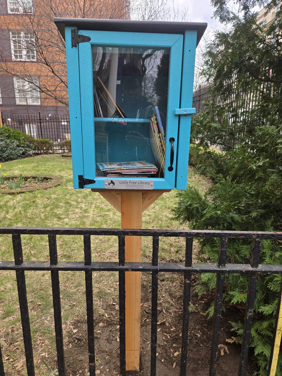 Our <a href="/LtlFreeLibrary/">Little Free Library®</a> was just installed and we're so excited to have it in time for #NationalLibraryWeek!

Stop by and grab a book or leave a book! <a href="/NYCReads/">NYC Reads Initiative</a>