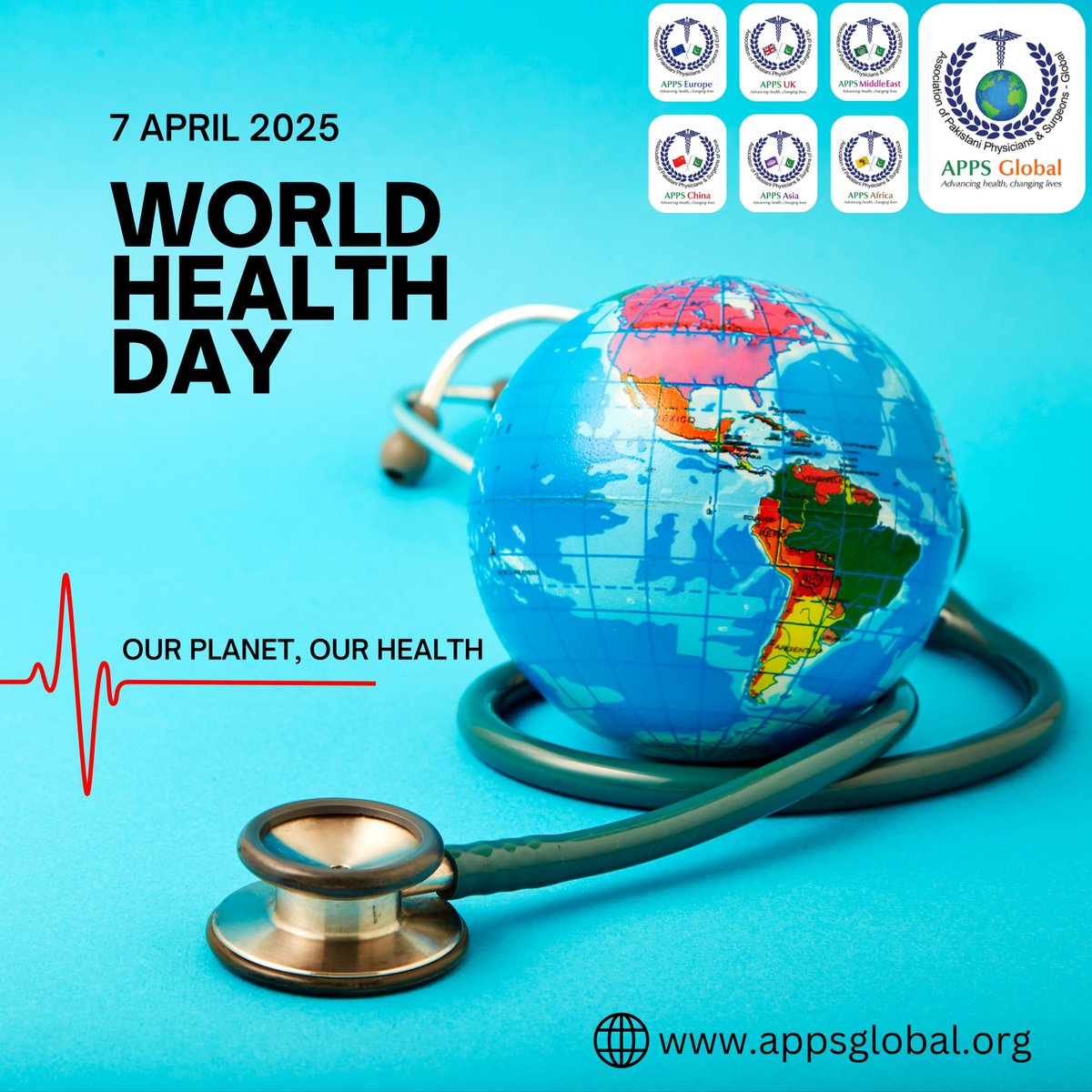 apps_europe's tweet photo. Our health depends on  health of our planet. As physicians and scientists, we understand the urgent need to protect both.
This World Health Day, APPS reaffirms its commitment to improving health, promoting equity protecting our environment-for today and for generations to come. https://t.co/idzE9E1MXP