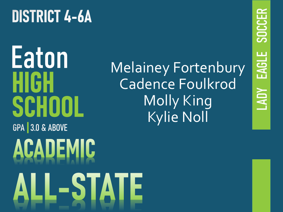 Lady Eagle Soccer (@ehs_ladyeagles) on Twitter photo Congratulations to our varsity seniors taking care of business in the classroom!!!
Academic All-State๐ช๐๐ง
<a href="/EatonHighSchool/">Eaton Eagles</a> <a href="/NISDAthletics/">NISD Athletics</a> Congratulations to our varsity seniors taking care of business in the classroom!!!
Academic All-State๐ช๐๐ง
<a href="/EatonHighSchool/">Eaton Eagles</a> <a href="/NISDAthletics/">NISD Athletics</a>