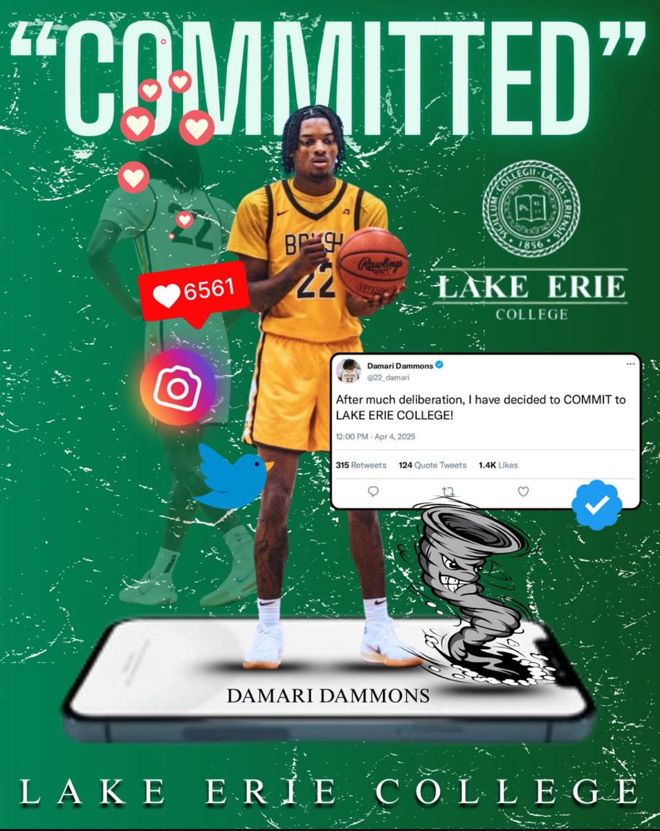 chet mason (@chetmason32) on Twitter photo Congratulations goes out to
Damari Dammons on committing to Lake Erie College accepting a full ride scholarship!
So proud of this young man being able to overcome so many obstacles along the way.
#BrushBasketball
<a href="/VerbalCommitsD2/">Verbal Commits D2</a> <a href="/mgoul/">Matt Goul</a> <a href="/BrushAthletics/">Brush Athletics</a> <a href="/BHercikNH/">Ben Hercik</a> <a href="/TownCenter2/">Jay Kron</a> Congratulations goes out to
Damari Dammons on committing to Lake Erie College accepting a full ride scholarship!
So proud of this young man being able to overcome so many obstacles along the way.
#BrushBasketball
<a href="/VerbalCommitsD2/">Verbal Commits D2</a> <a href="/mgoul/">Matt Goul</a> <a href="/BrushAthletics/">Brush Athletics</a> <a href="/BHercikNH/">Ben Hercik</a> <a href="/TownCenter2/">Jay Kron</a>