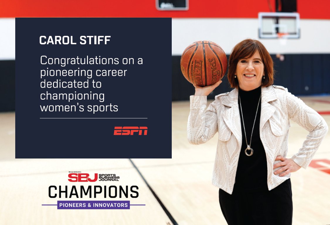 bhofheimer_espn's tweet image. Great to see former ESPN programming exec @CStiffwin profiled in @SBJ as part of her #SBJChampions honor. Via @RachelAxon (🔒): bit.ly/4lsKRW3

The success of #WFinalFour is no accident. It's b/c leaders like Carol championed the event and women's sports for decades.
