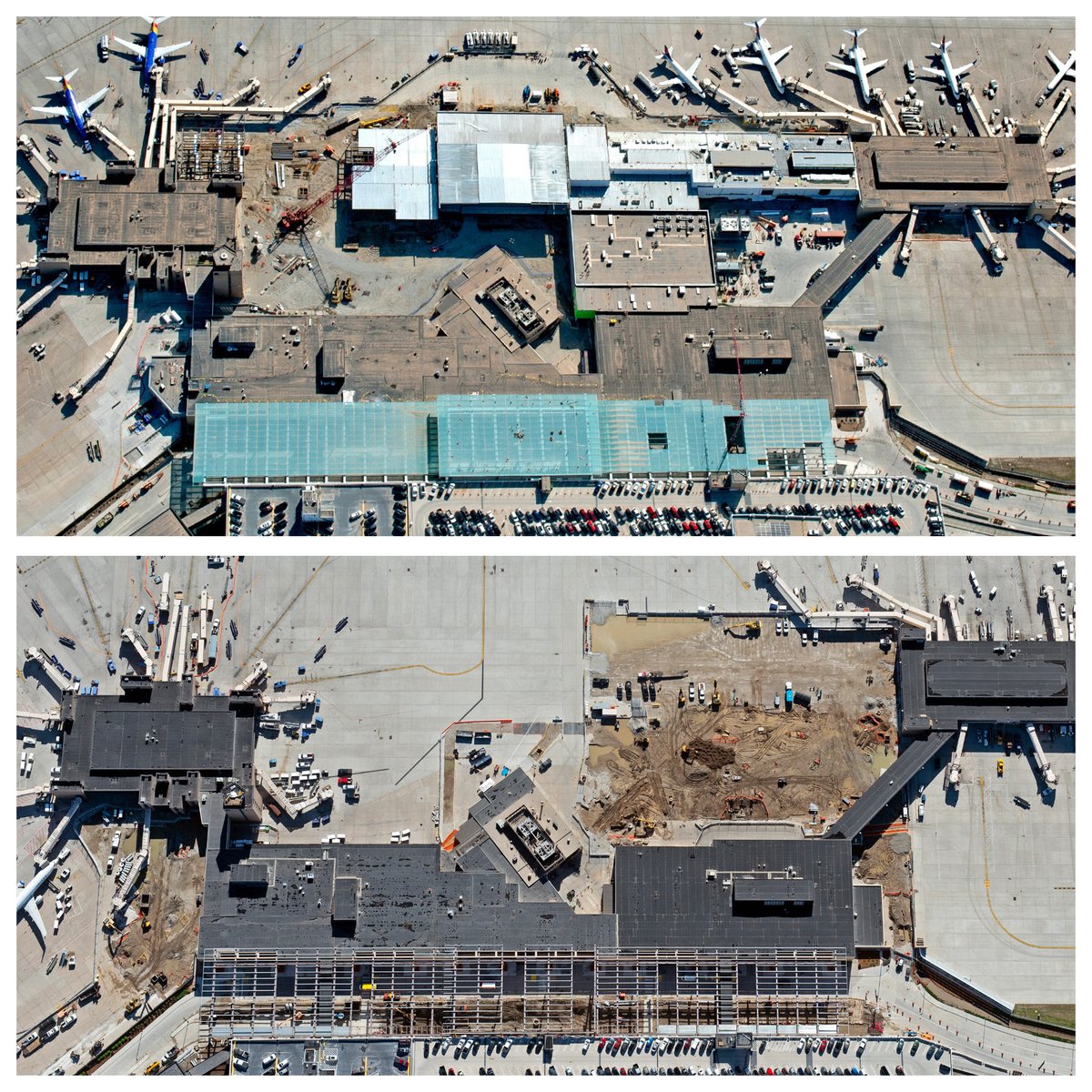 OMAairport's tweet photo. 📷 Did someone say updated aerial shot of Build OMA progress? Check out how far we’ve come in the last 12 months. #BuildOMA 🏗️ https://t.co/OPpckyjt00