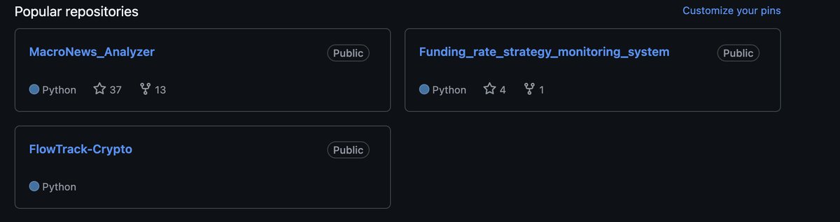 各个系统的代码已经做了区分：

1.合约费率战法监测系统，仓库地址：github.com/Theclues/Fundi…

2.宏观信息解读系统，仓库地址：github.com/Theclues/Macro…

3.Deepseek分析资金流向，寻找交易机会的系统，仓库地址：github.com/Theclues/FlowT…