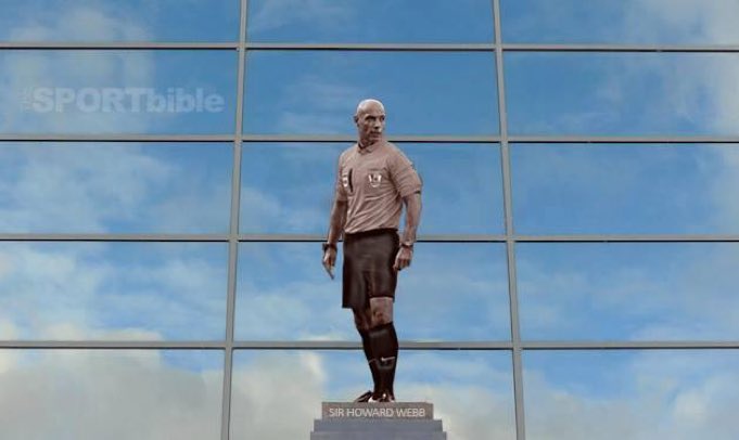 Lea (@lea_efc) on Twitter photo 🚨BREAKING NEWS
Liverpool are to honour Howard Webb for his contributions to their Premier League success at the end of the season, with a statue that will be erected outside Anfield. 
More news to follow…. 🚨BREAKING NEWS
Liverpool are to honour Howard Webb for his contributions to their Premier League success at the end of the season, with a statue that will be erected outside Anfield. 
More news to follow….