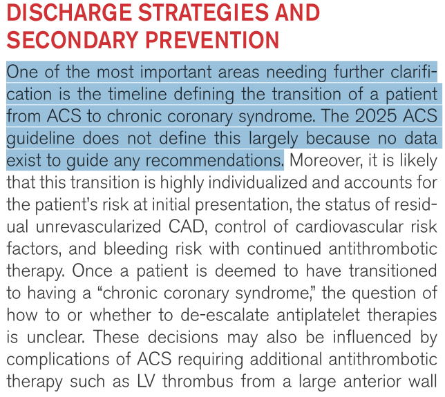 When exactly does a patient transition from ACS to chronic coronary syndrome (CCS)? The timeline isn’t always clear—but it matters.