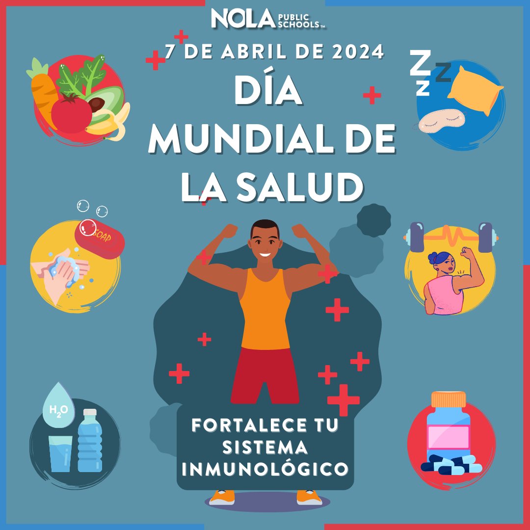🌍💙 At NOLA-PS, we're committed to promoting wellness and fostering a healthier future for our district.
--
🌍💙 En NOLA-PS, estamos comprometidos con promover el bienestar y fomentar un futuro más saludable para nuestros estudiantes y nuestra comunidad.