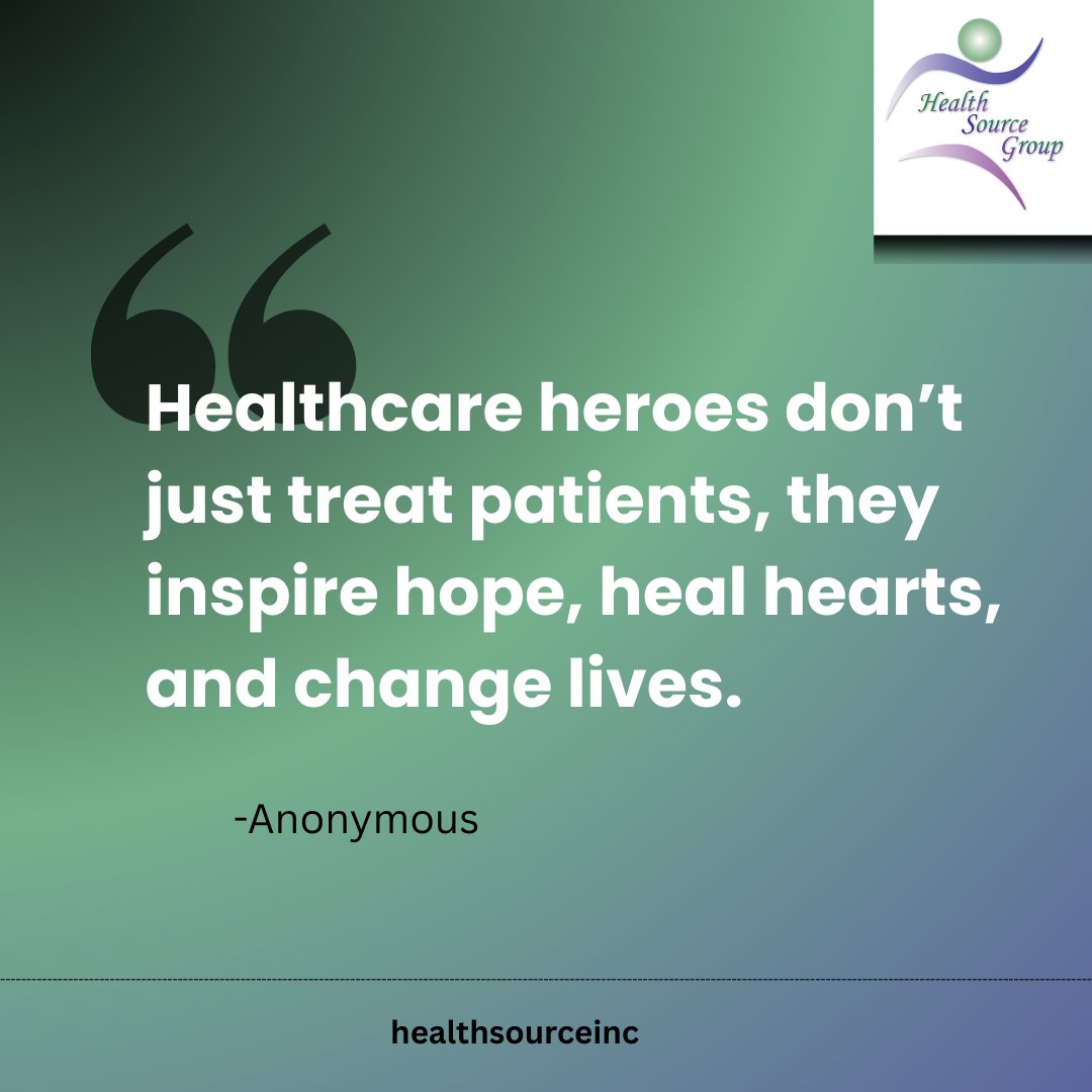 healthsourcegrp's tweet photo. Truth: Healthcare pros don't just treat; they transform lives.  If you're part of this incredible community making a real impact, give this a share! Let's show the world the heart of healthcare. ❤️ #healthsourcegroup #HealthcareHeroes #NursePride #LifeChangers #nurses https://t.co/pdvHeqQJeR