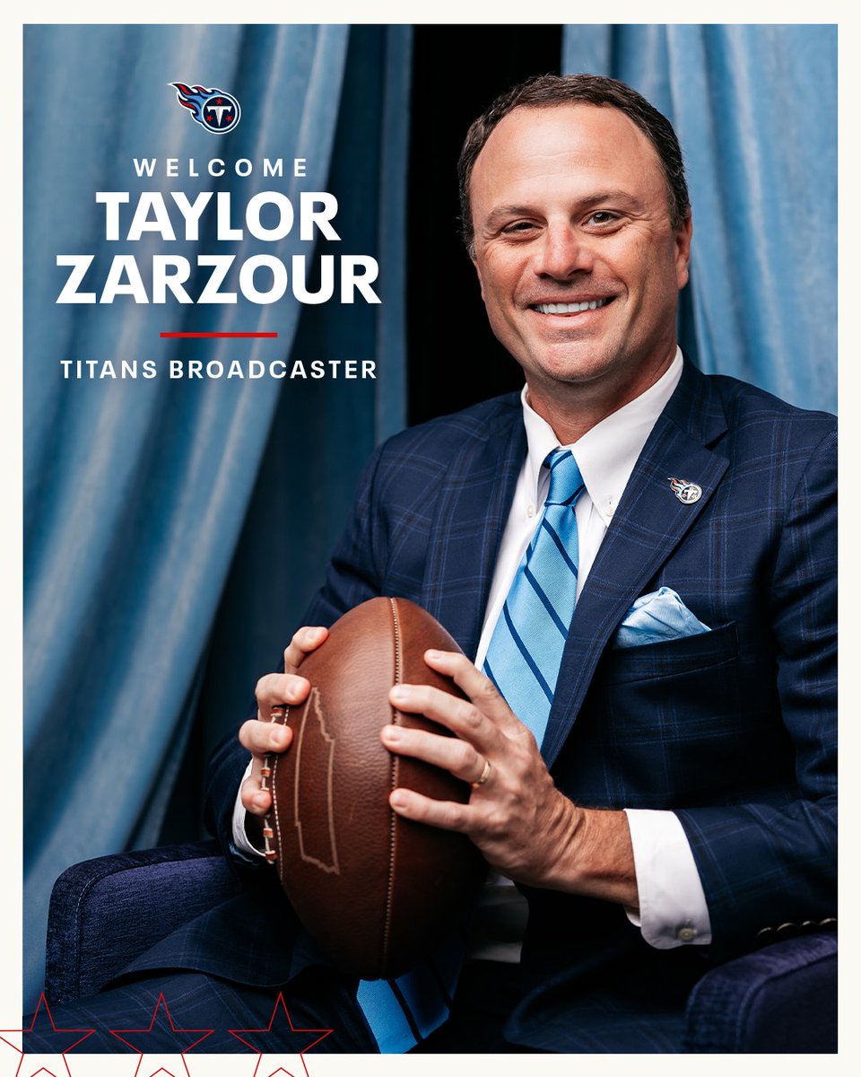 Tennessee Titans (@titans) on Twitter photo Introducing the Titans new play-by-play announcer, Taylor Zarzour!
#TitanUp x <a href="/TitansTZ/">Taylor Zarzour</a> 🎙️ Introducing the Titans new play-by-play announcer, Taylor Zarzour!
#TitanUp x <a href="/TitansTZ/">Taylor Zarzour</a> 🎙️