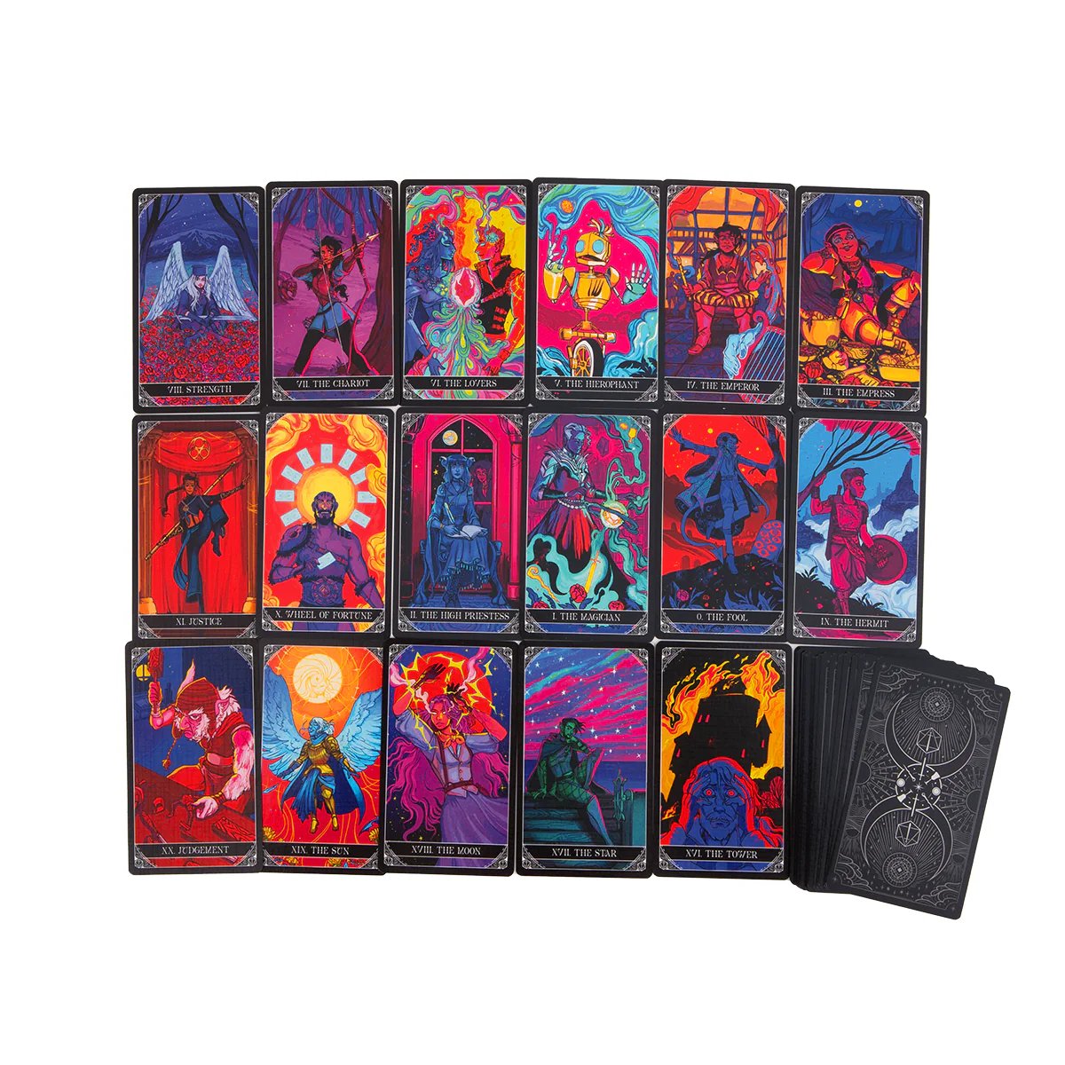 They're so gorgroues. CR Tarot deck coming soon. Go here to be notified when they'll become available at the CR shop. shop.critrole.com/collections/co…