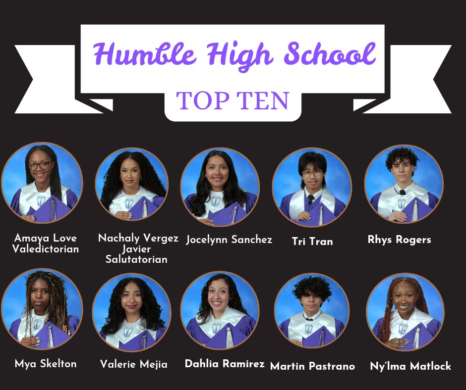 HHS_Counselors (@hhs_counselors1) on Twitter photo Congratulations to the Humble High School Class of 2025 Top 10! #wildcatpride
<a href="/HumbleISD_HHS/">Humble High School</a> Congratulations to the Humble High School Class of 2025 Top 10! #wildcatpride
<a href="/HumbleISD_HHS/">Humble High School</a>