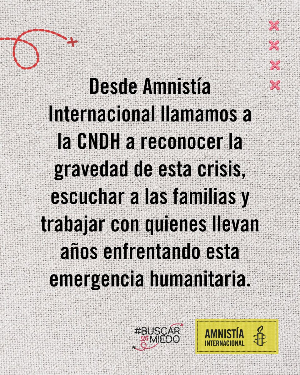 Amnistía Int. México (@amnistiamexico) on Twitter photo Ante el rechazo de la <a href="/CNDH/">CNDH en México</a> de que haya una crisis de desapariciones en #México y que éstas sean consecuencia de una política de Estado, Amnistía Internacional señala 👇
1⃣ Más de 127 mil personas se encuentran desaparecidas y no localizadas, de acuerdo con cifras oficiales; la Ante el rechazo de la <a href="/CNDH/">CNDH en México</a> de que haya una crisis de desapariciones en #México y que éstas sean consecuencia de una política de Estado, Amnistía Internacional señala 👇
1⃣ Más de 127 mil personas se encuentran desaparecidas y no localizadas, de acuerdo con cifras oficiales; la
