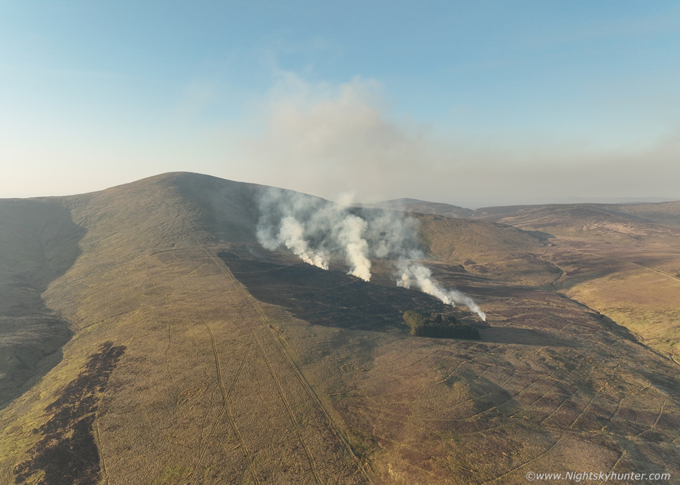 martinastro2005's tweet photo. Wild fire over the Sperrins this evening, fire crews did a great job getting it under control before sunset. #wildfire #gorsefire #sperrins https://t.co/tiYJQYhGah