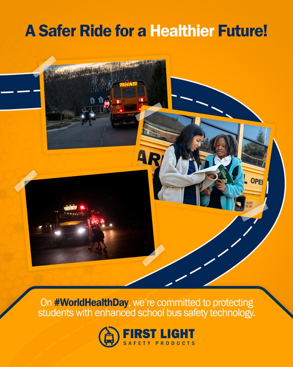 Safety and well-being go hand in hand! On #WorldHealthDay, we’re committed to making school transportation safer for every child. with our illuminated safety solutions. Because a safer ride means a healthier future.

Learn more: firstlightsafety.com

#WorldHealthDay2025