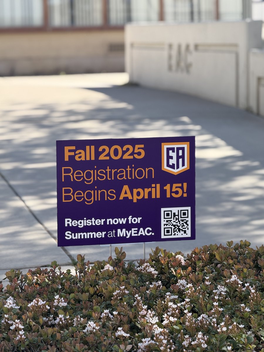 Have you heard? Fall registration opens up in one week! Visit eac.edu and click apply!