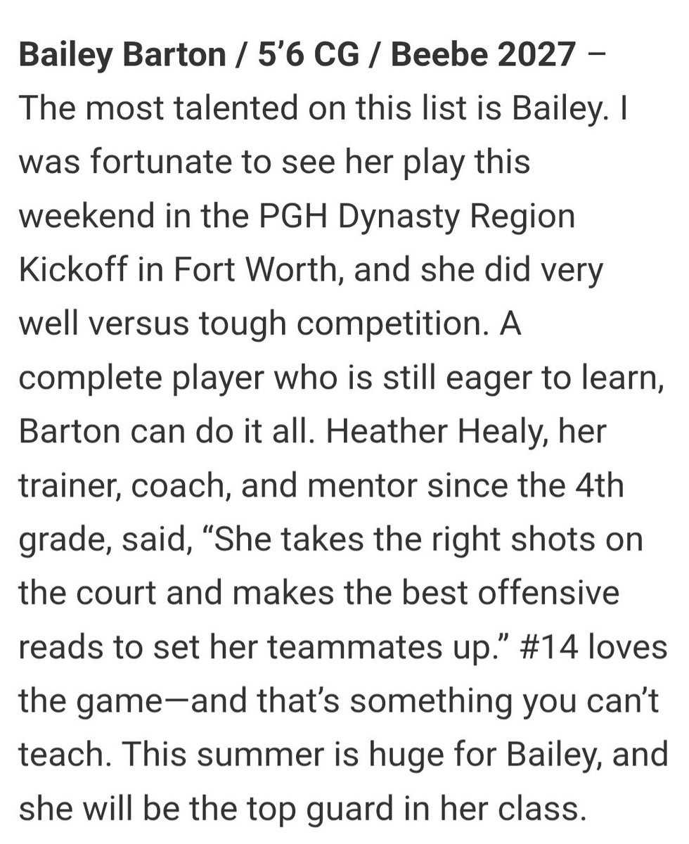 Bailey Barton (@bbarton_2027) on Twitter photo Excited to get summer ball going! Thank you so much <a href="/Bartholome21519/">MJBreaux/ Jr. All Star</a> and <a href="/JrAllStarBB/">Jr. All-Star Girls Basketball</a> for write up! <a href="/hkhealy/">Heather Healy</a> <a href="/JrAllStar_AR/">Arkansas Jr. All-Star GBB</a> <a href="/PGHCircuit/">Prep Girls Hoops Circuit 🏀</a> <a href="/_BlakeDerrick/">Blake Derrick</a> Excited to get summer ball going! Thank you so much <a href="/Bartholome21519/">MJBreaux/ Jr. All Star</a> and <a href="/JrAllStarBB/">Jr. All-Star Girls Basketball</a> for write up! <a href="/hkhealy/">Heather Healy</a> <a href="/JrAllStar_AR/">Arkansas Jr. All-Star GBB</a> <a href="/PGHCircuit/">Prep Girls Hoops Circuit 🏀</a> <a href="/_BlakeDerrick/">Blake Derrick</a>