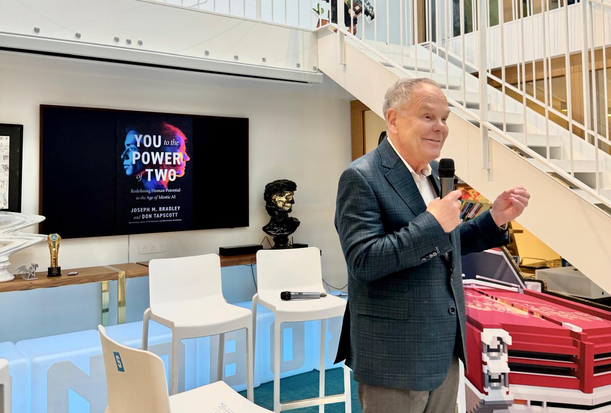 Don Tapscott (@dtapscott) on Twitter photo My first talk on the new book You to the Power of Two, co-authored with <a href="/JosephMBradley_/">Joseph M Bradley</a>. I had the opportunity to share it with a private audience ahead of #ParisBlockchainWeek.
Thanks to <a href="/lcx/">LCX</a> #ForHostingIt
<a href="/montymetzger/">Monty Metzger</a> My first talk on the new book You to the Power of Two, co-authored with <a href="/JosephMBradley_/">Joseph M Bradley</a>. I had the opportunity to share it with a private audience ahead of #ParisBlockchainWeek.
Thanks to <a href="/lcx/">LCX</a> #ForHostingIt
<a href="/montymetzger/">Monty Metzger</a>