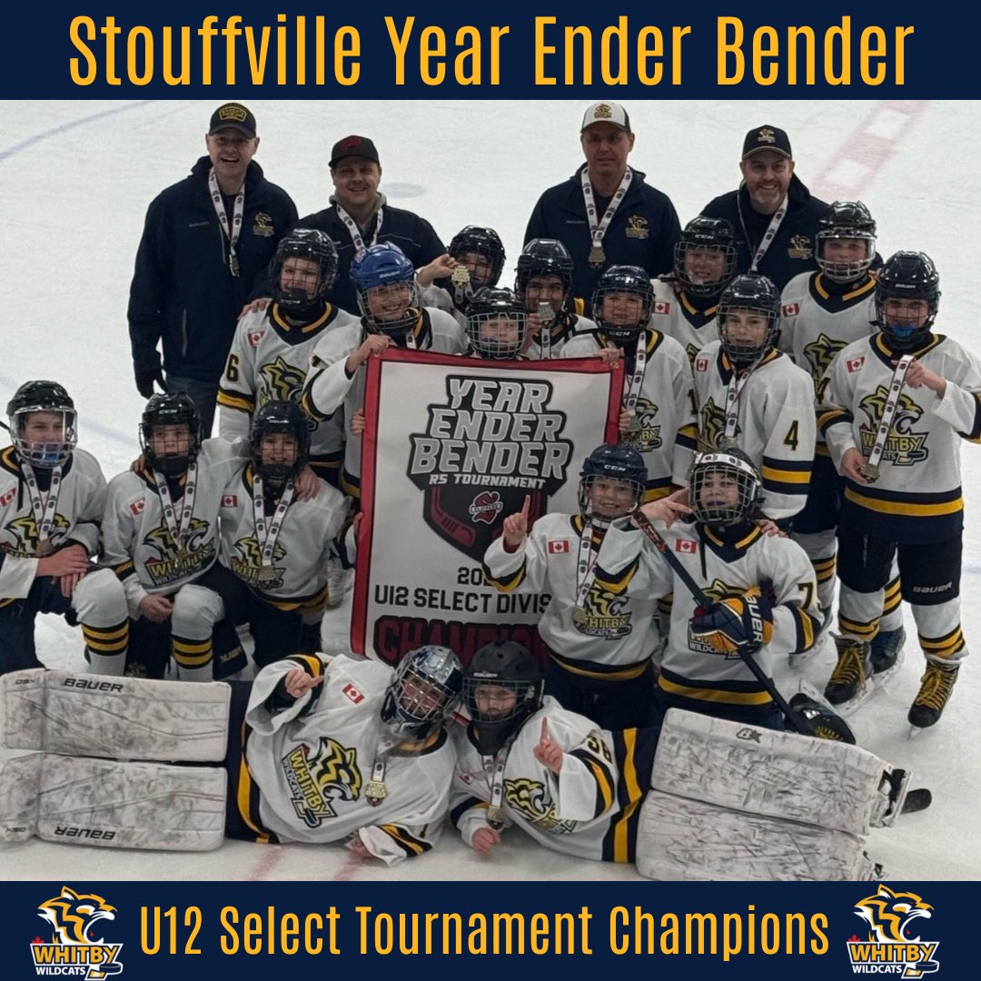 Congratulations to our U12 Select Team, who won the Stouffville Year Ender Bender this past weekend! Well done to everyone involved! #WMHA