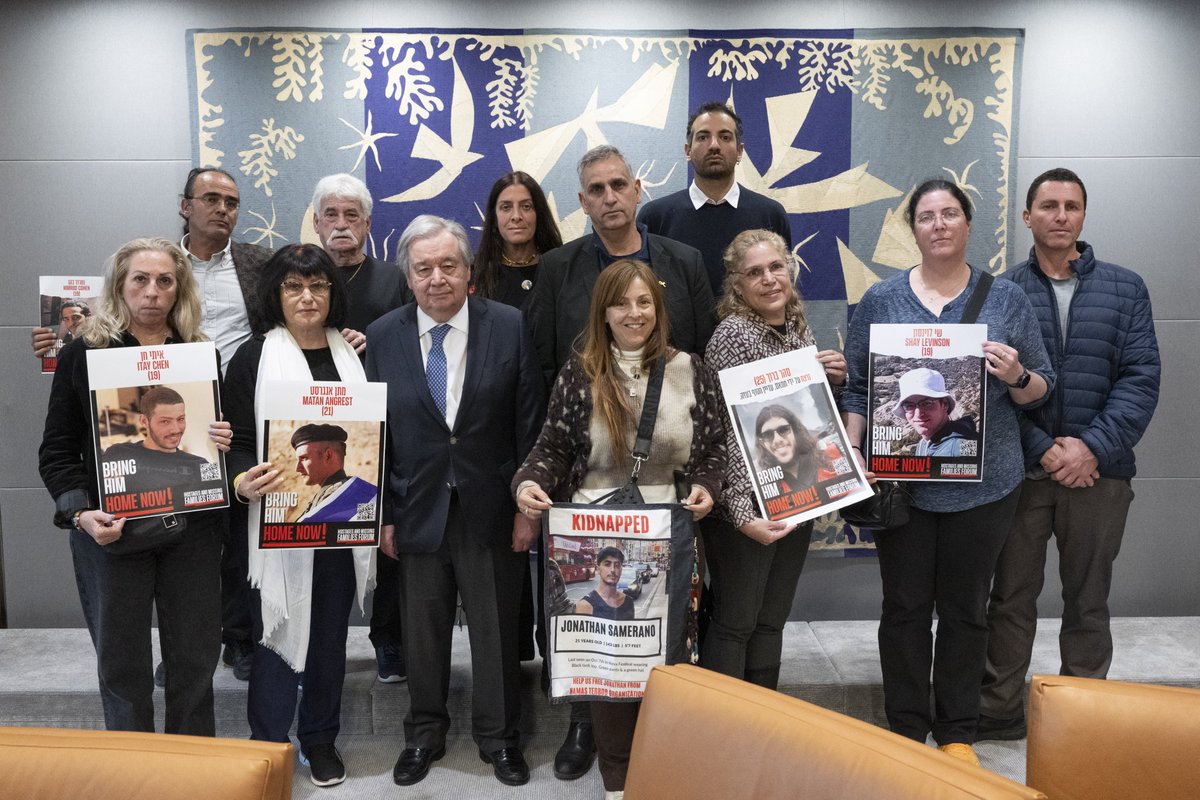 Today I met again with relatives of Israeli hostages and listened to their searing stories of pain and grief. I condemned Hamas for their brutal kidnapping and horrible treatment. I expressed my condolences to the families of those killed and reiterated my call for all hostages