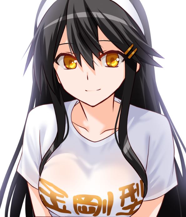 金剛お姉さまからもらった金剛型Tシャツを着た金剛型3番艦 榛名 