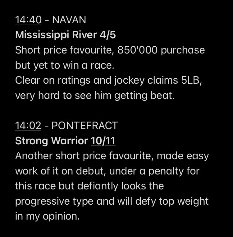 ⬇️ TWO STRONG BETS FOR TOMORROW ⬇️