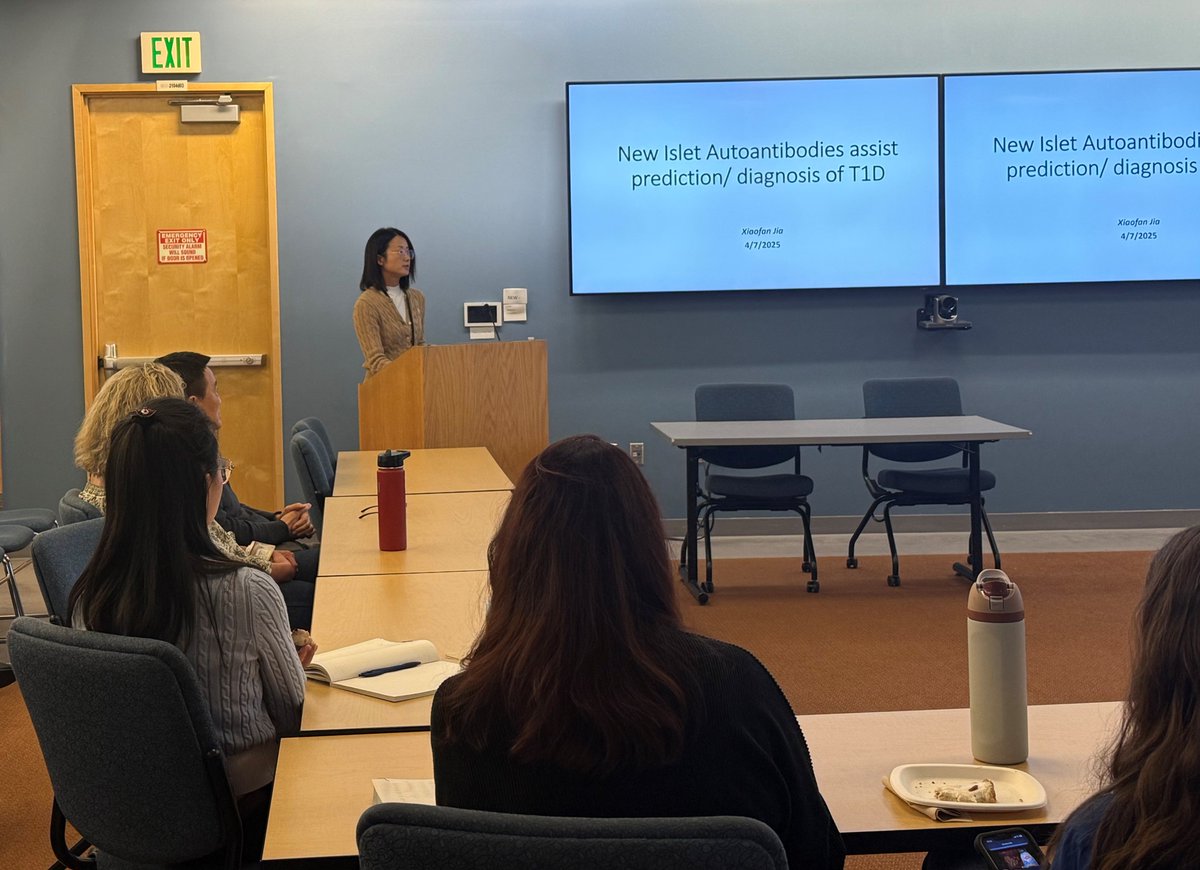 Dr. Xiaofan Jia, Research Assistant Professor in the Basic Research Division at the Barbara Davis Center for Diabetes, CU Anschutz, presented her research on novel islet autoantibodies at the RIP Speaker Series on April 7.