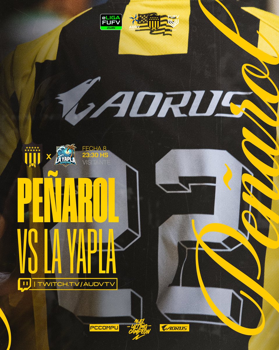 🟡⚫️ ¡HOY JUEGA #PEÑAROL!

🆚 Sp. Bella Italia
🆚 La Yapla
🏆 eLiga FUFV
🕗 23:00 horas

#CarboneroVirtual