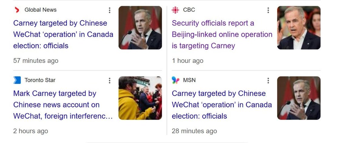 schtev69's tweet image. National Post got the headline correct 

CBC, Global, CTV, MSN, Toronto Star failed.  

CARNEY wasn't "Targeted" he was amplified and boosted.