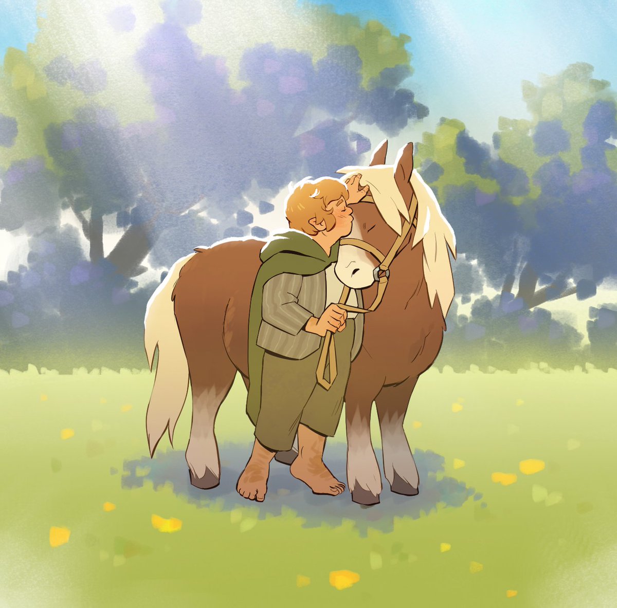 keltbh's tweet photo. my bf @AlvaroCMArt painted a beautiful background for them🥹🥹  sobbing https://t.co/p532dsBe1K