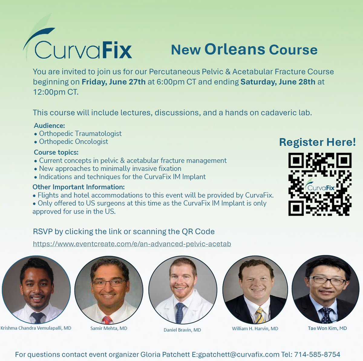 LIVE COURSE ALERT
Join us for the Percutaneous Pelvic &amp; Acetabular Fracture Course
When: June 27–28, 2025
Where: New Orleans, LA

-Travel &amp; accommodations provided
-Open to US-based surgeons
Space is limited – reserve your spot today!

Register now: eventcreate.com/e/an-advanced-…