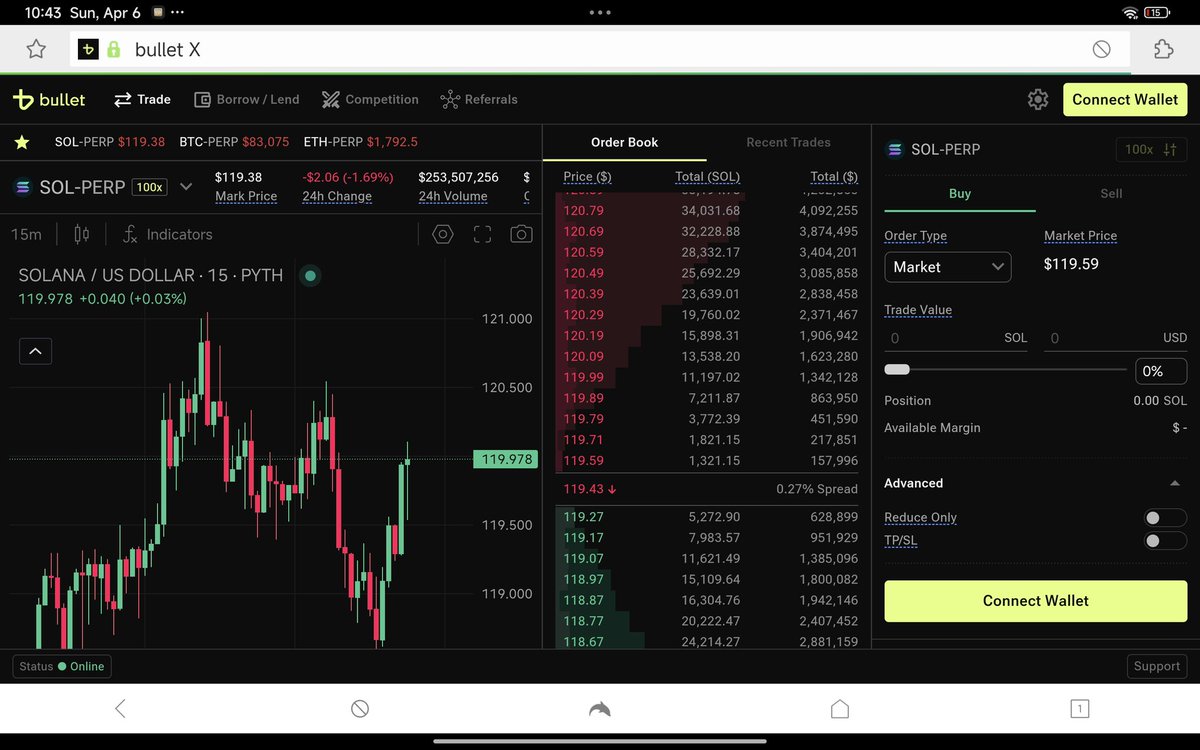 Web3EnPeeCee's tweet image. Bullet offers risk management tools at the protocol level.
Liquidation logic, margin checks, and fair pricing—all built in.
No hacks. No shady liquidations.
#Bullet #RiskEngine #SolanaDeFi @bulletxyz_