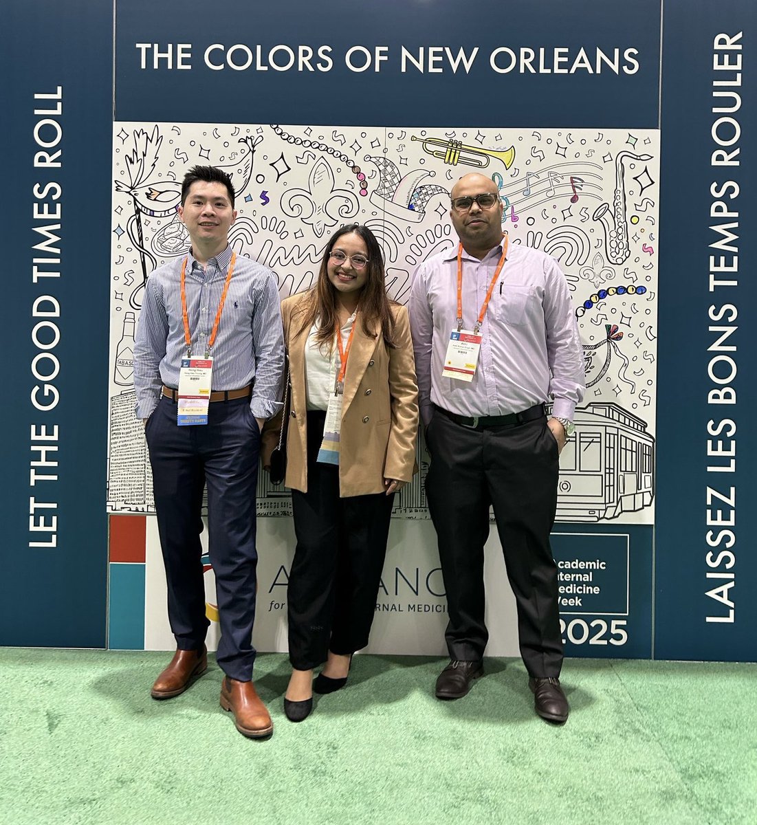 Vibing with our AY 2025-2026 chiefs at NOLA. Positive energy only ✨✨✨#AAIM  #internalmedicine #residency #NOLA
