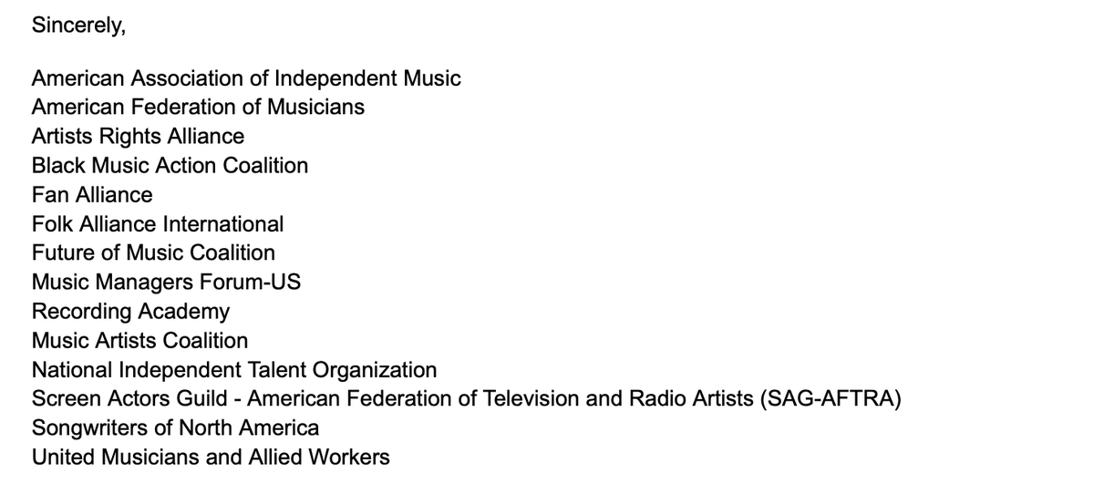 future_of_music's tweet image. We joined an array of music creator groups and allies calling for changes to the TICKET Act.  The current text just isn't good enough to protect fans and workers.