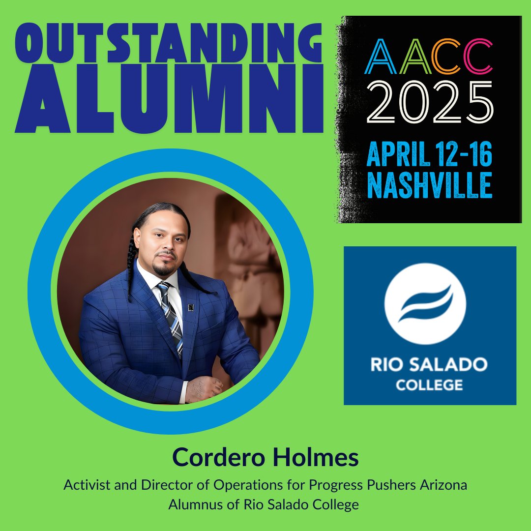comm_college (@comm_college) on Twitter photo Congrats to <a href="/RioSaladoOnline/">Rio Salado College</a>'s <a href="/CorderoHolmes/">Cordero Holmes</a> on being named one of @comm_college's Outstanding Alumni for #aacc2025. We can't wait to share his story with you next week at AACC Annual. Congrats to <a href="/RioSaladoOnline/">Rio Salado College</a>'s <a href="/CorderoHolmes/">Cordero Holmes</a> on being named one of @comm_college's Outstanding Alumni for #aacc2025. We can't wait to share his story with you next week at AACC Annual.