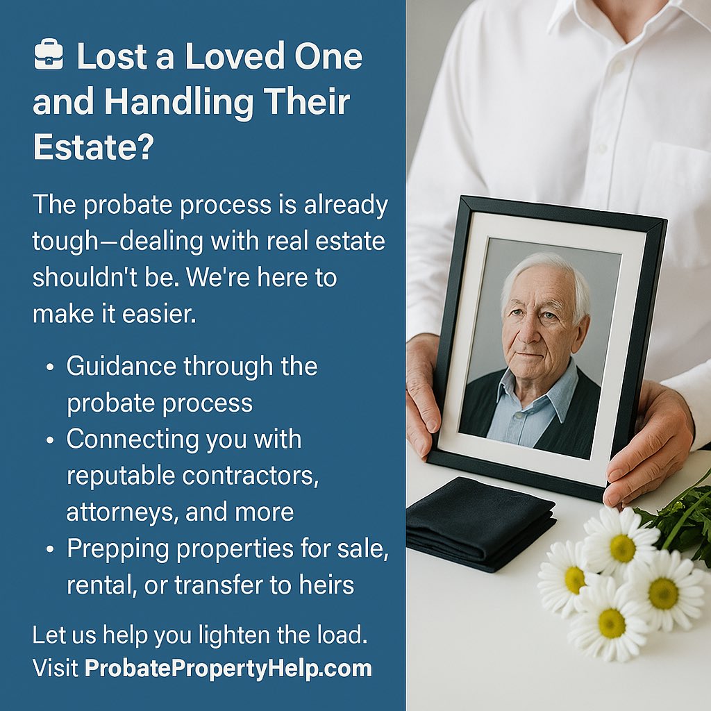 ProbateProperT's tweet image. 🌟 Handling Probate Property? We Can Help!
Navigating probate can feel overwhelming—especially with real estate involved. We make it easier. From cleanouts to sales, we’ve got you covered. Ready for guidance?ProbatePropertyHelp.com
#ProbateHelp #ProbateRealEstate #EstatePlanning