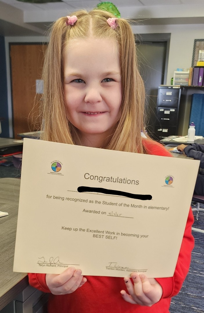 Sanders SELF (@sandersself) on Twitter photo Congratulations to our elementary student of the month! <a href="/TeamInspire10/">Team Inspire</a> <a href="/MsMatlockWayne/">Alison Matlock</a> #WeAreWayne Congratulations to our elementary student of the month! <a href="/TeamInspire10/">Team Inspire</a> <a href="/MsMatlockWayne/">Alison Matlock</a> #WeAreWayne