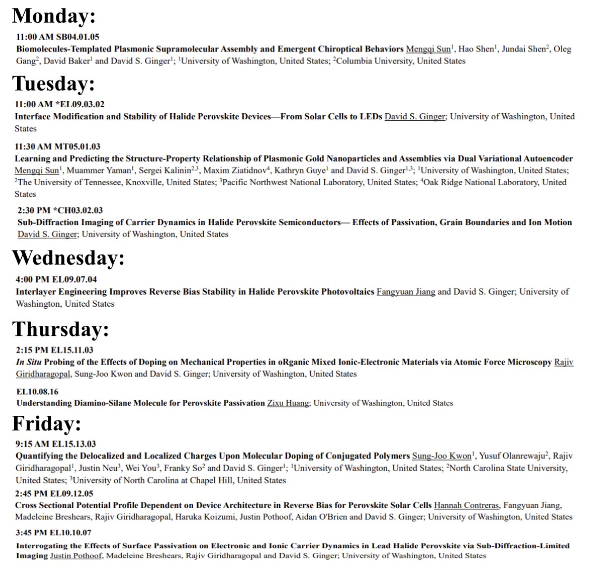 Ginger Lab (@gingerlabuw) on Twitter photo From perovskites to AFM to QDs to NPs, lots of group members giving talks <a href="/Materials_MRS/">Materials Research Society (MRS)</a> Seattle on our home turf! Looking forward to lots of good science on display and thoughtful discussions this week! Stop by and say hi! From perovskites to AFM to QDs to NPs, lots of group members giving talks <a href="/Materials_MRS/">Materials Research Society (MRS)</a> Seattle on our home turf! Looking forward to lots of good science on display and thoughtful discussions this week! Stop by and say hi!