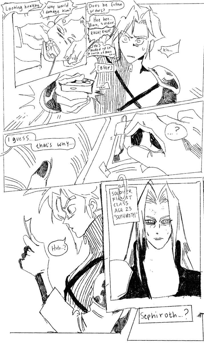 solidsnakeluvr's tweet photo. some thoughts on clouds kind of distorted view of sephiroth or whateva and how it shapes how sephiroth looks and acts as his ghost self https://t.co/GFs5AsBDGW