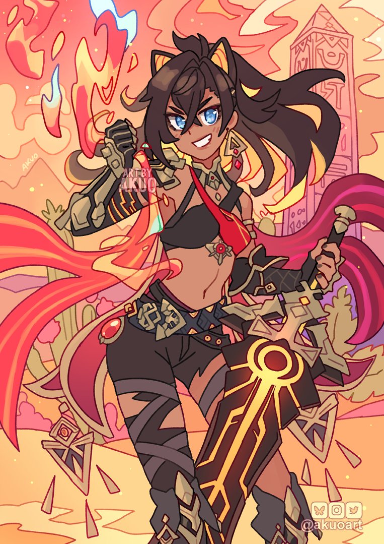 The roar of the scorching desert sands 🔥
#GenshinImpact #Dehya