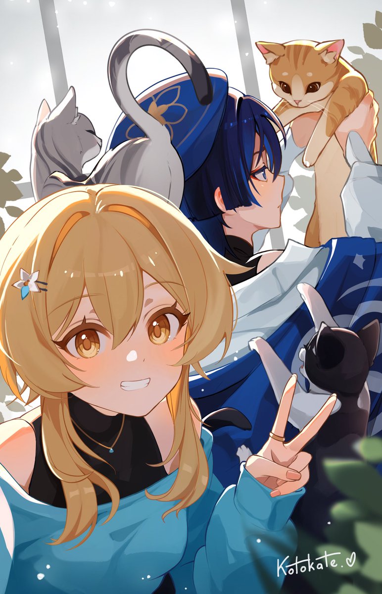 Day 4: Cat café! 🐾
#scaralumiweek #wanderer #lumine #fanart