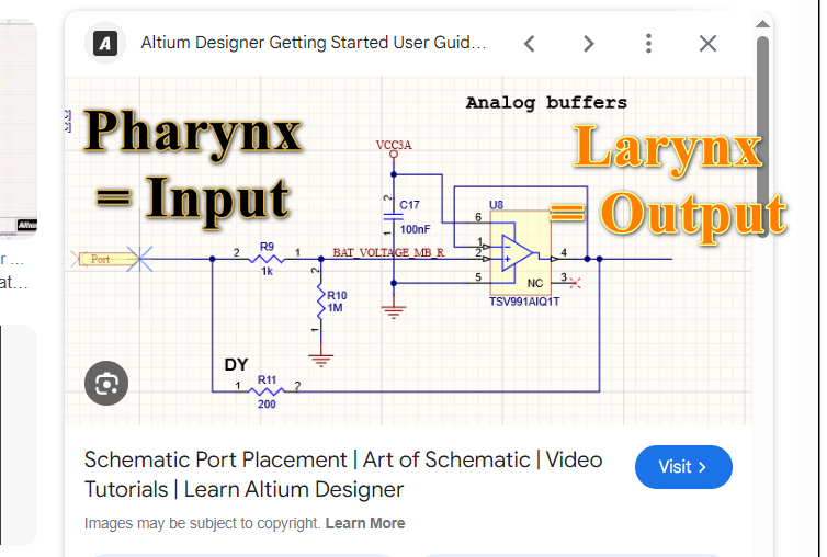 En_Collocations's tweet photo. In Altium PCB design, think of the #Pharynx as the signal #input, guiding data to the #Larynx, which refines and #outputs it. Perfect harmony ensures the design "speaks" with precision. 🎯📡🎙️ #PCBDesign #Altium https://t.co/CErlsLdWpT