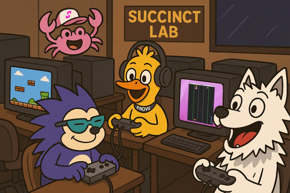 LanceNeop's tweet photo. Look at the @SuccinctLabs mascots proving their self! 🦀🐤🐺 They’re succinctly crushing it in the lab—gaming, coding, and howling their way to victory! 🎮💻
@0xCRASHOUT | @Zahar0n_ | @pumatheuma |@hacknetic_
#SuccinctLab #ProvingPower https://t.co/rUbQHpF8IO