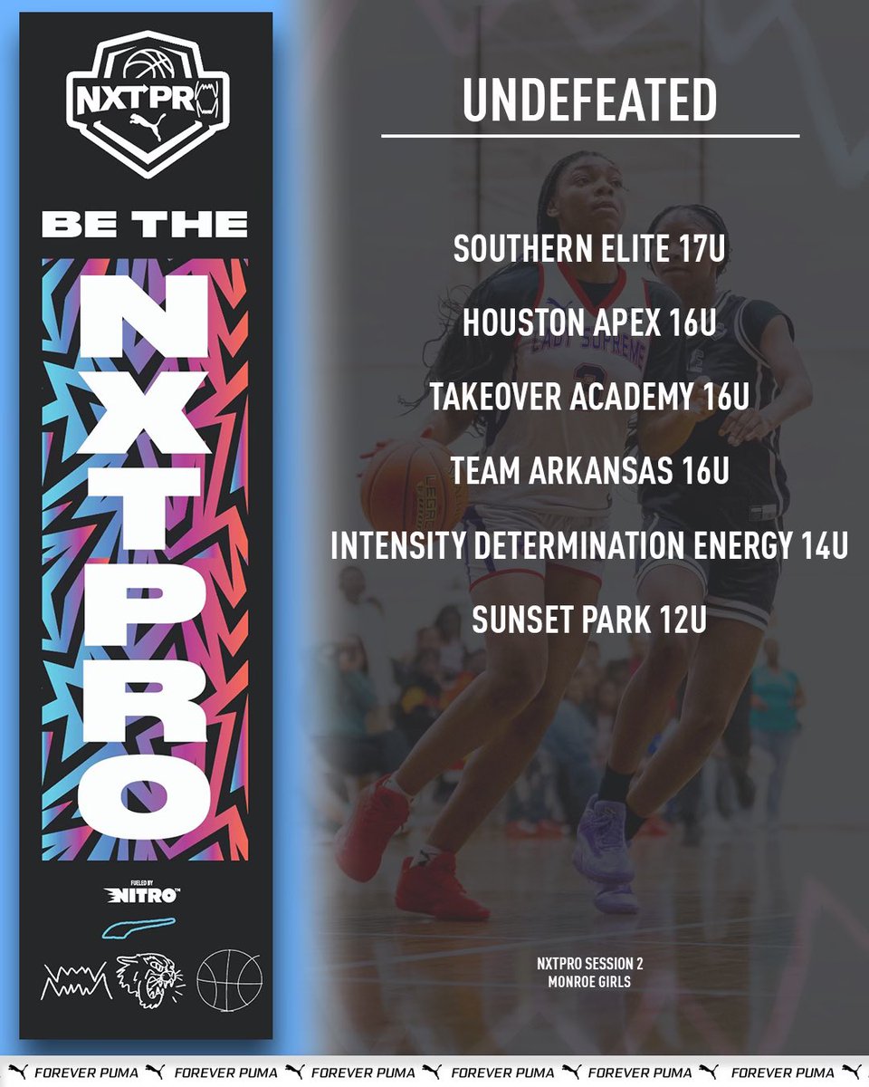 NXTPRO Girls League (@pro16g) on Twitter photo Undefeated teams from Monroe‼️
Comment down below if you see your name🔥
#BeTheNXTPRO | <a href="/PUMAHoops/">PUMA Basketball</a> Undefeated teams from Monroe‼️
Comment down below if you see your name🔥
#BeTheNXTPRO | <a href="/PUMAHoops/">PUMA Basketball</a>