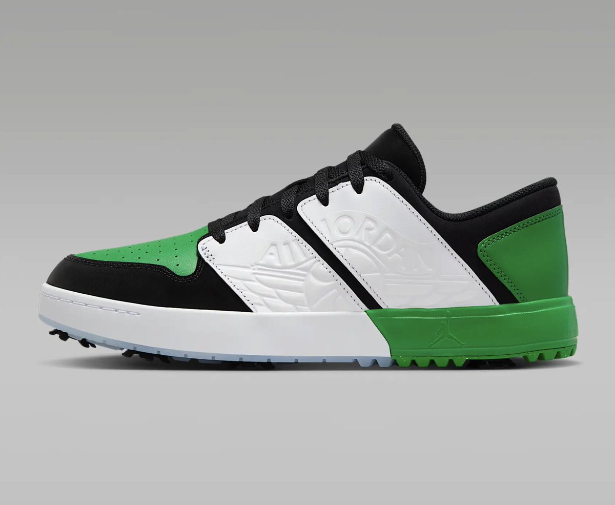 SOLELINKS's tweet photo. Ad: NEW Jordan NU Retro 1 Golf ‘Lucky Green’ on Nike US => https://t.co/pbbNL5LmQJ https://t.co/yoOYIihYeP