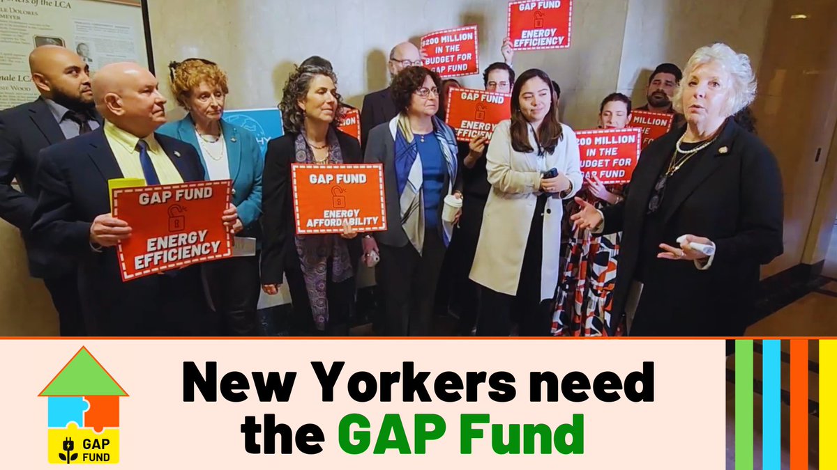 This is the endgame - New York state’s budget will be finished in a few days, and we need <a href="/GovKathyHochul/">Governor Kathy Hochul</a> to support the GAP Fund. All New Yorkers deserve healthy homes!

energydemocracyny.org/gap-presser/

#GAPFund #CleanEnergyForAll