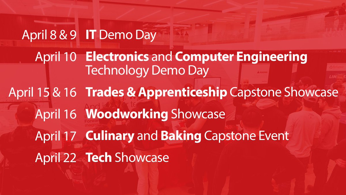 Employers - don't miss these great opportunities to connect with students and see the calibre of skill for co-op recruitment.
See blogs1.conestogac.on.ca/events/ for details