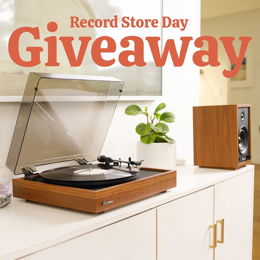electrohome's tweet image. Celebrate Record Store Day 🎉 Win an Electrohome turntable + speaker! 
🎁 Follow us and tag a friend to enter
 ✉️ Visit  electrohome.com/contests-givea…
Contest ends April 12th, 2025. 
Let&apos;s celebrate analog! #SpinItToWinIt #ElectrohomeGiveaway #VinylRising