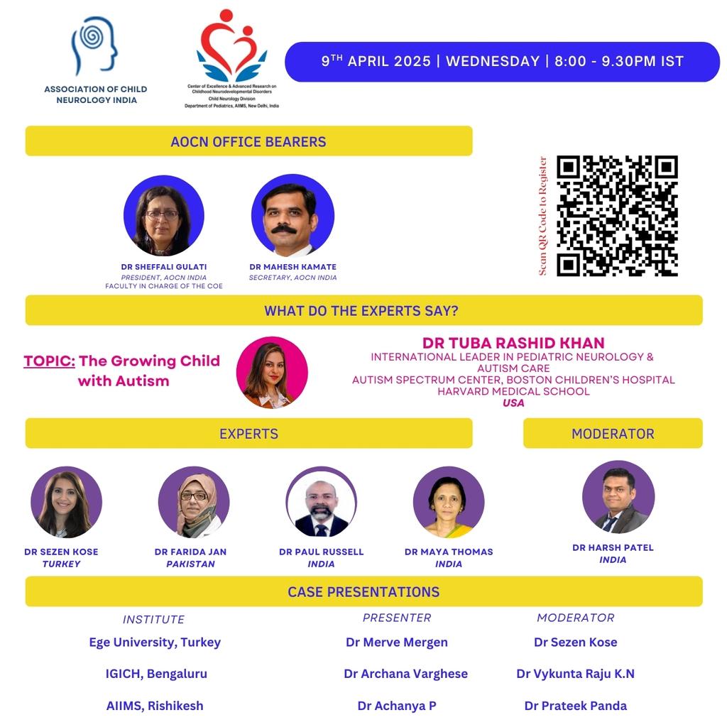 GulatiSheffali's tweet image. *AOCN What do the experts Say?"*
*9th April 2025 | 8.00 PM India Time*
*Registration FREE but compulsory*
Link: us02web.zoom.us/webinar/regist…